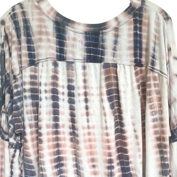 VTG Kelly Renee Long Sleeve Pink Blue White Tie Dye Top Women's size XXL/20 - Picture 11 of 12